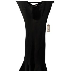 Eva Mendes NWT New York & Company Black Midi Dress Size Small Stretch